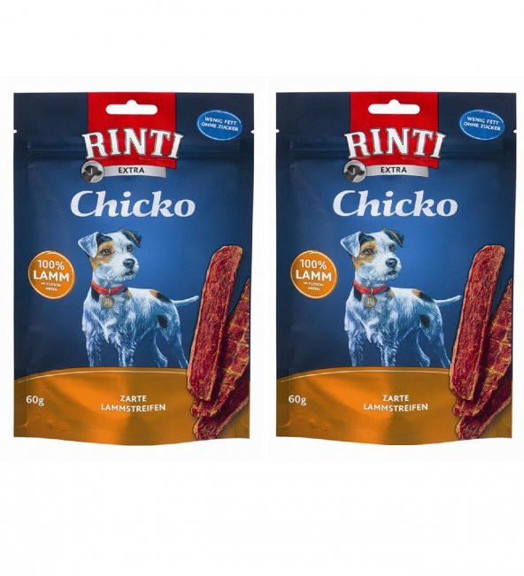Rinti Chicko Lamm Kuzu Etli Köpek Ödül Şeritleri 60 Gr x 2 Adet