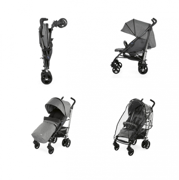Chicco Lite Way 3 Top Bebek Arabası Jet Black - 9