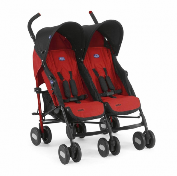 Chicco Echo İkiz Baston Bebek Arabası Garnet