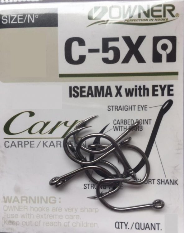 Owner 53269 C-5X iseama X Black Chrome Sazan İğnesi
