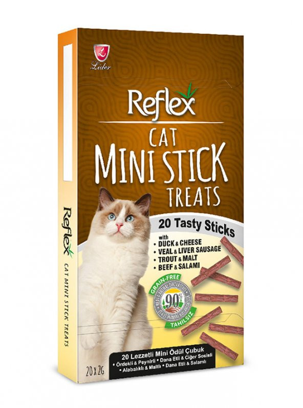 Reflex Mini Stick Karışık Kedi Ödül Çubukları 2 Gr x 20 Adet