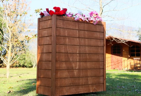 MANDU Maxi Boy Dekoratif Ahşap Saksı