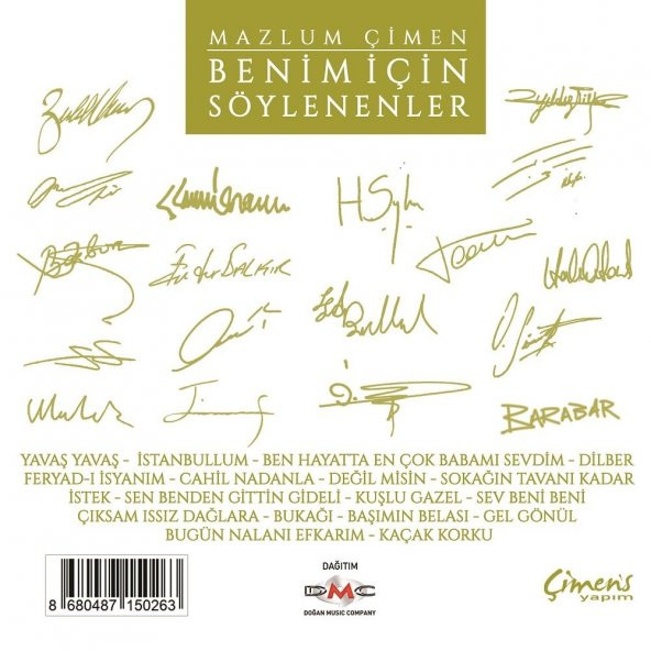 MAZLUM ÇİMEN - BENİM İÇİN SÖYLENENLER (2 CD) - 2