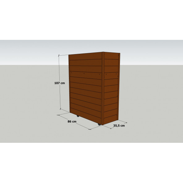 MANDU Maxi Boy Dekoratif Ahşap Saksı - 4
