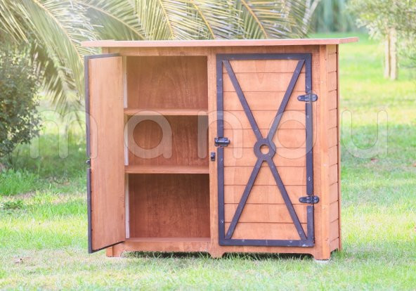 "MANDU" Ahşap Bahçe Depolama Dolabı (Küçük) - 3