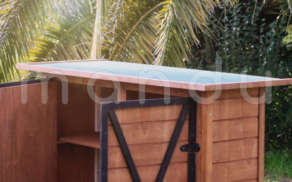 "MANDU" Ahşap Bahçe Depolama Dolabı (Küçük) - 5