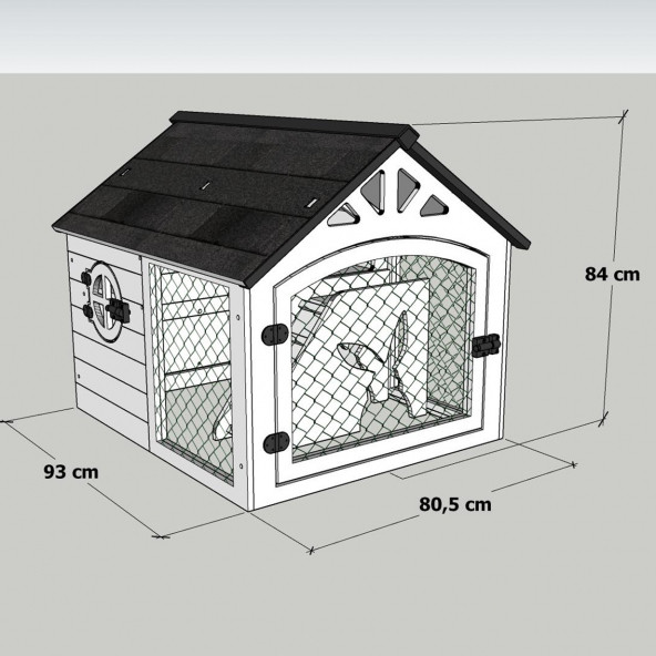 MANDU Ahşap Tavşan Evi - 5
