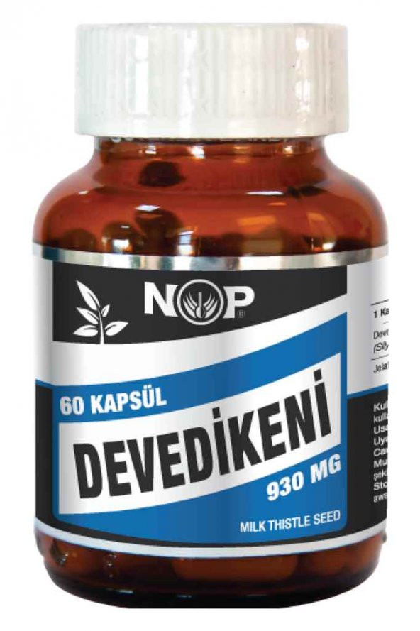 NOP Devedikeni 60 Kapsül 930 mg Milk Thistle Seed Deve Dikeni