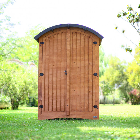 MANDU Ahşap Bahçe Depolama Dolabı (Radius Çatılı) 790LT - 2