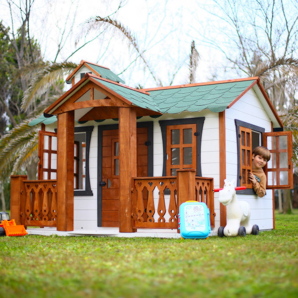 Mandu Ahşap Oyun Evi (Playhouse) Beylerbeyi