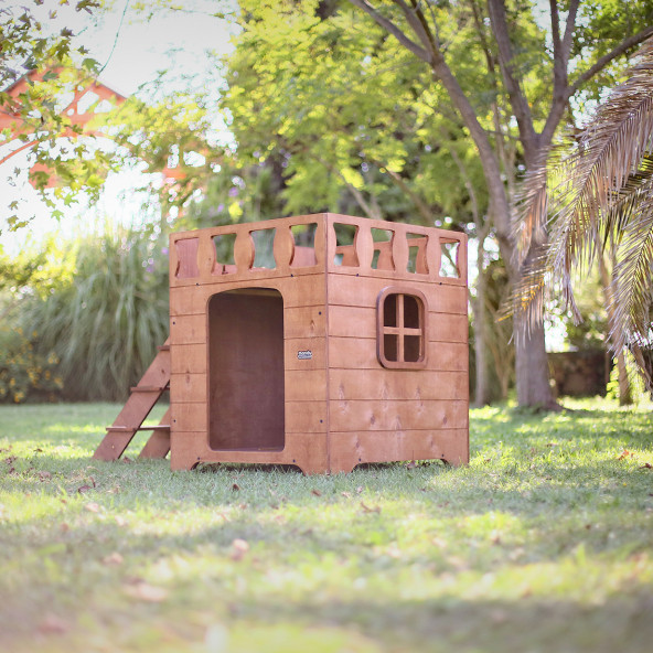 Mandu Ahşap Dublex Köpek Kulübesi (Teraslı) - 3