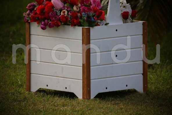 Mandu Ahşap Su Kuyusu Saksı - 4