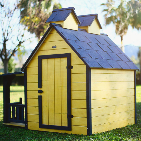 MANDU Ultra Lüks Ahşap Köpek Kulübesi (evi) GOLD EDİTİON - 2