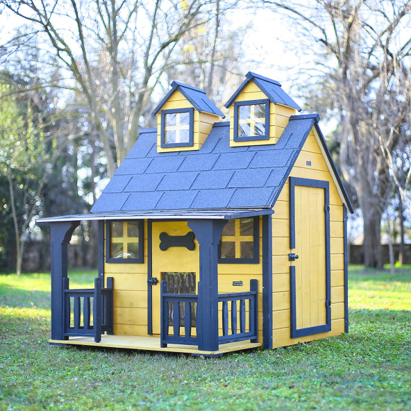 MANDU Ultra Lüks Ahşap Köpek Kulübesi (evi) GOLD EDİTİON - 5