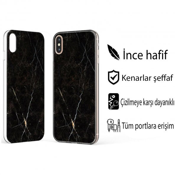 Samsung Galaxy J7 Prime Kılıf Mermer Desenli Baskılı Silikon No 3
