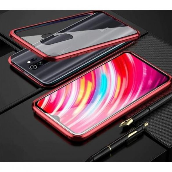 Xiaomi Redmi Note 8 Pro Kılıf Mıknatıslı 360 Tam Koruma Devrim Kapak - 7