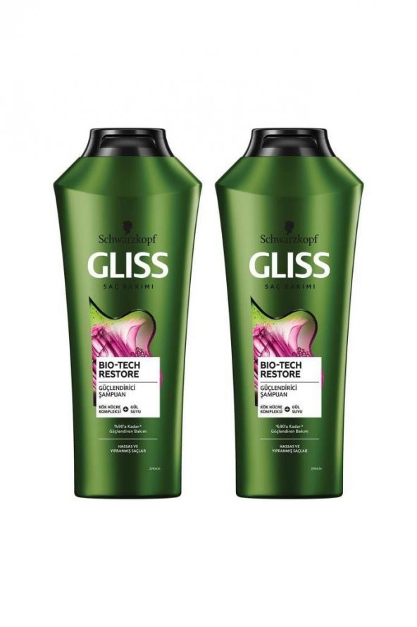 Gliss Bio-Tech Güçlendirici Şampuan 360ml x 2 Adet
