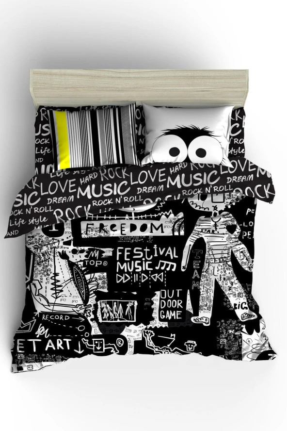 Music Çift Kişilik Nevresim Takımı ürün görseli