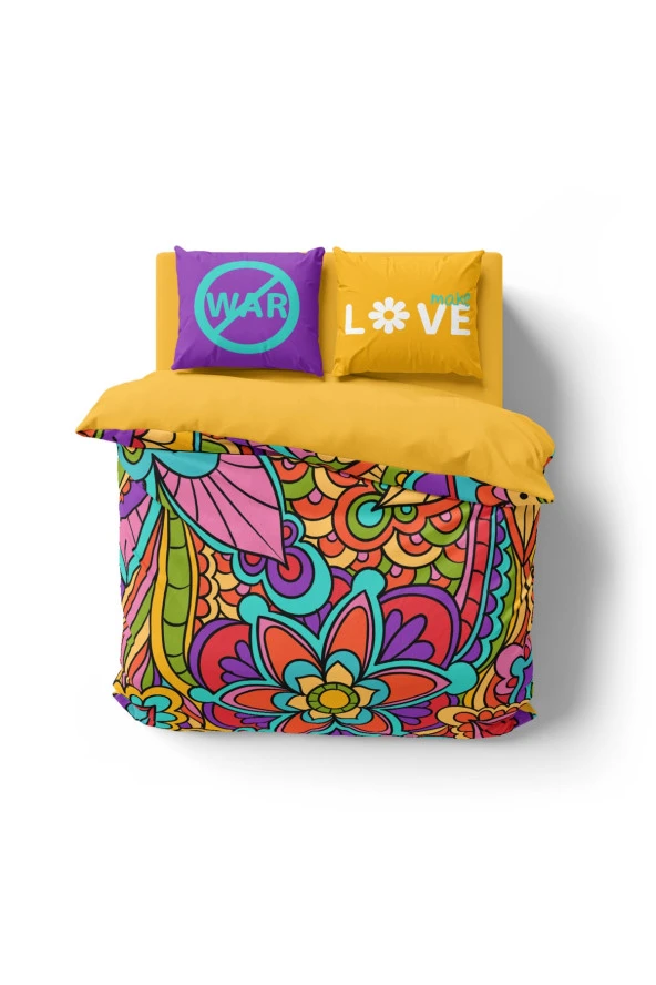 No War Çift Kişilik Nevresim Takımı - Resim 3