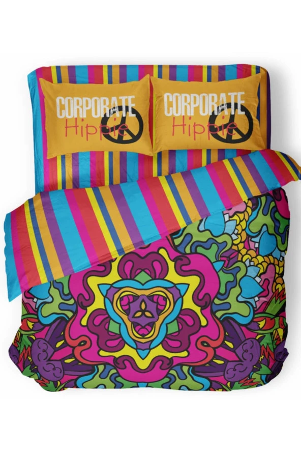 Çift Kişilik Hippie Nevresim Takımı