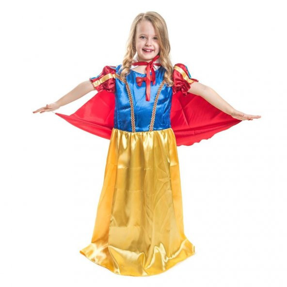 Pamuk Prenses Kostüm - Pamuk Prenses Yakalı  Kostümü - PELERİN HEDİYELİ