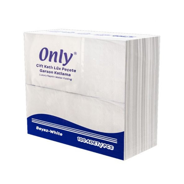 Only Garson Katlama Peçete - Tek Kat - 30 x 30 Cm. / Koli - 2
