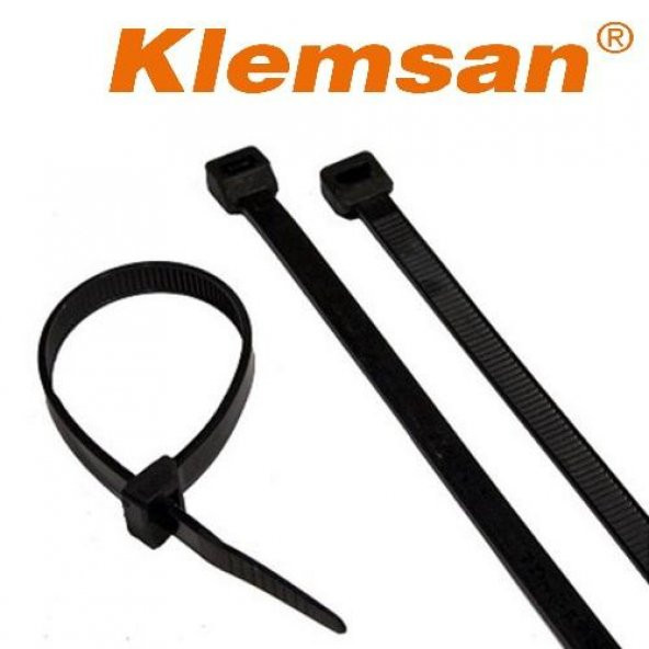 KLEMSAN 532142S YKB142 2.5X142MM SİYAH KABLO BAĞI - 1