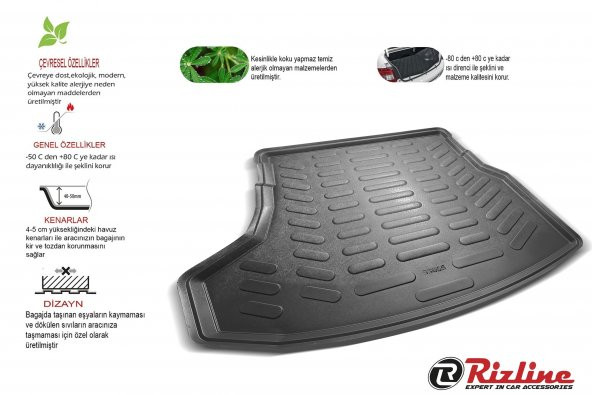 Rizline Skoda Rapid Sedan 2013 Sonrası 3D Bagaj Havuzu