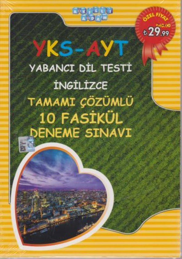 Akıllı Adam YKS AYT İngilizce Tamamı Çözümlü 10 Fasikül Deneme Sınavı - 1