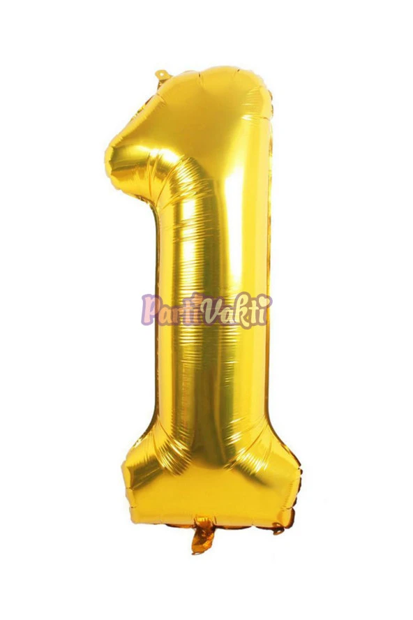 1 Rakam Altın Folyo Balon 40 cm - 2