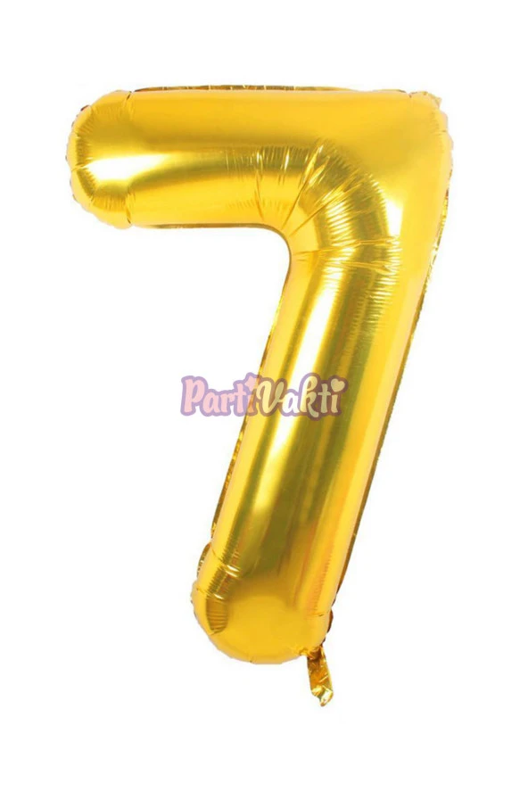 7 Rakam Altın Folyo Balon 40 cm - 2