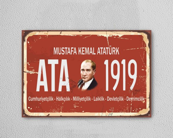 Mustafa Kemal Atatürk AHŞAP POSTER MDF TABLO