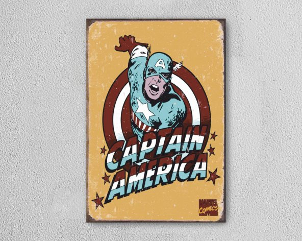 Captain America AHŞAP POSTER MDF TABLO