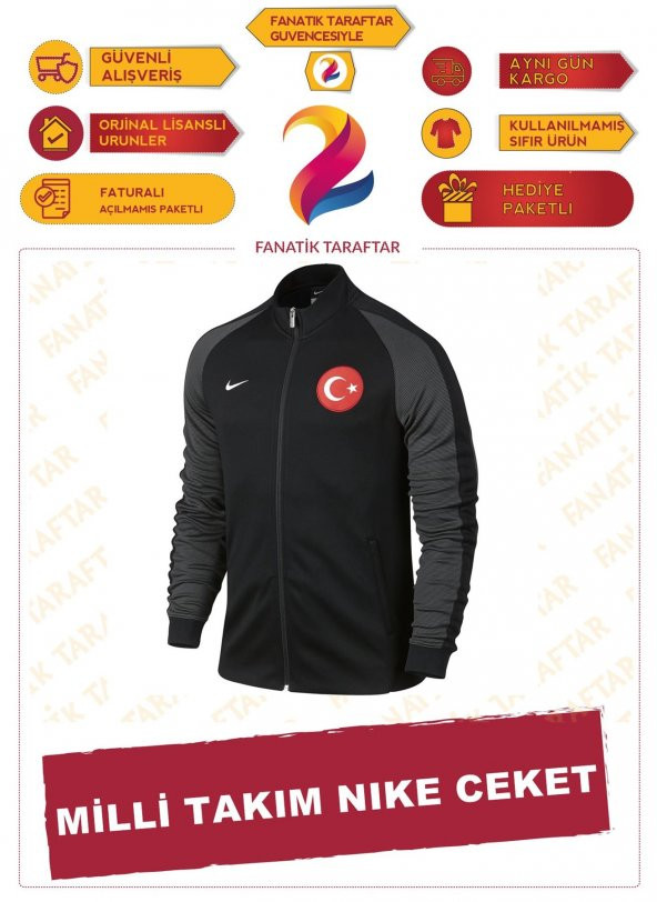 TÜRKİYE MİLLİ TAKIM FORMA ORJİNAL NIKE ANTREMAN CEKET - 4