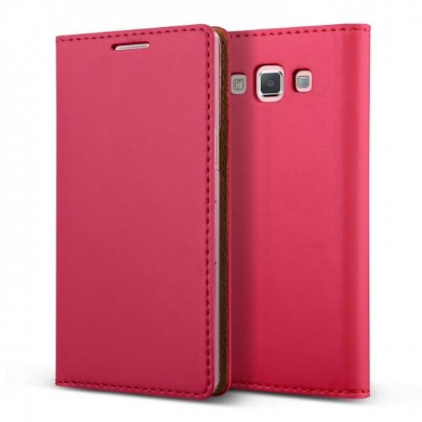 Verus Galaxy A5 Wallet Case Crayon Slim Diary 2015 Serisi-Hot Pink