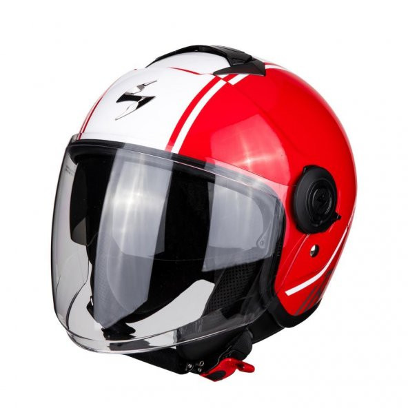 Scorpion Exo-City Avenue Açık Kask (Kırmızı Beyaz) - 1