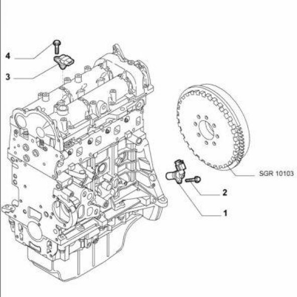 FİAT DOBLO 1,3  KRANK DEVİR VOLAN SENSÖRÜ    73502752 - 6