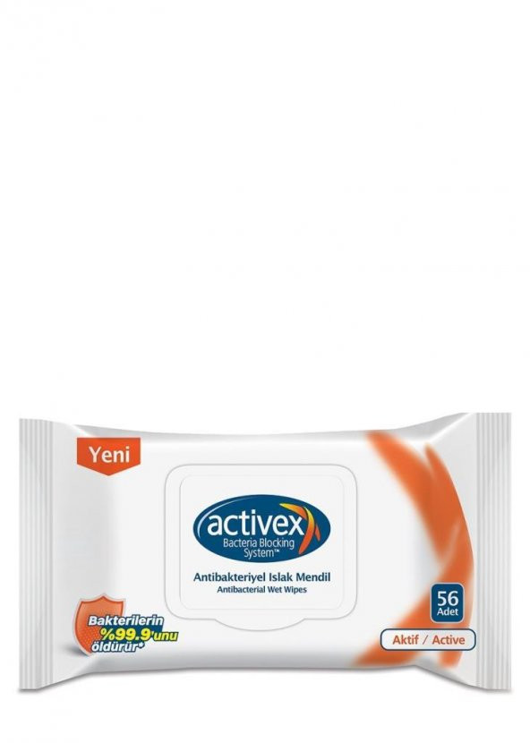 Activex Antibakteriyel Aktif Islak Mendil 56 Yaprak