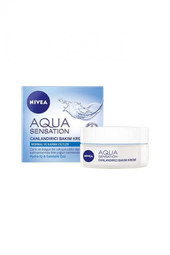 Nivea Aqua Sensation Canlandırıcı Bakım Kremi Normal Karma Cilt 50 ml