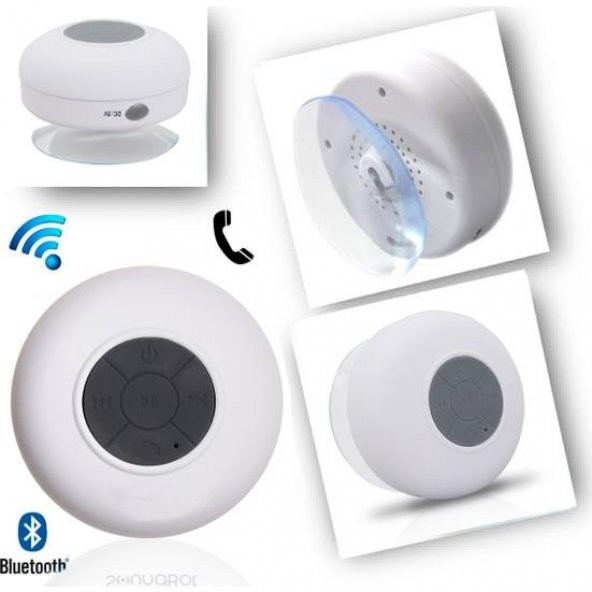 Piranha 7803 Bluetooth Kablosuz Suya Dayanıklı Hoparlör Beyaz - 2