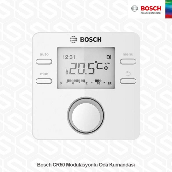 BOSCH CR50 Dijital Modülasyonlu ve Programlanabilir Oda Termostatı