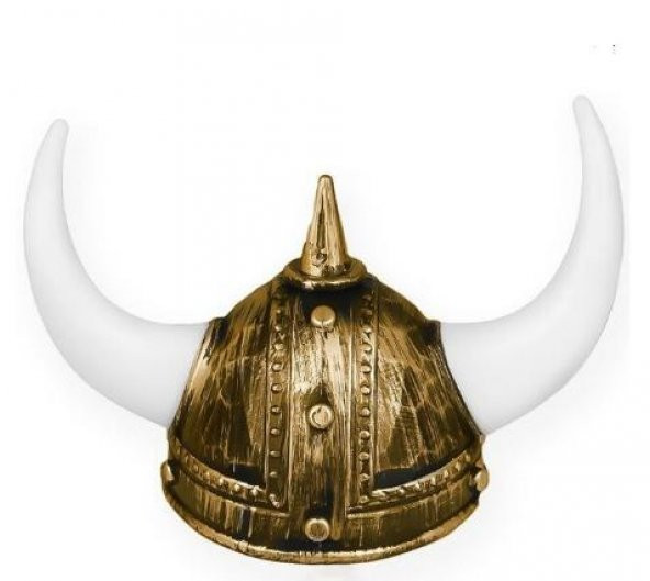 Viking Başlığı Miğfer Altın Renk (ÜCRETSİZ KARGO)