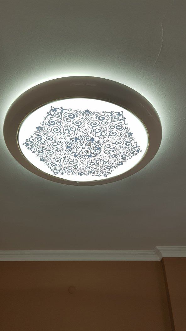 Desenli motif Hazır Gergi Tavan Dekorasyon & Aydınlatma Modelleri LED - 6