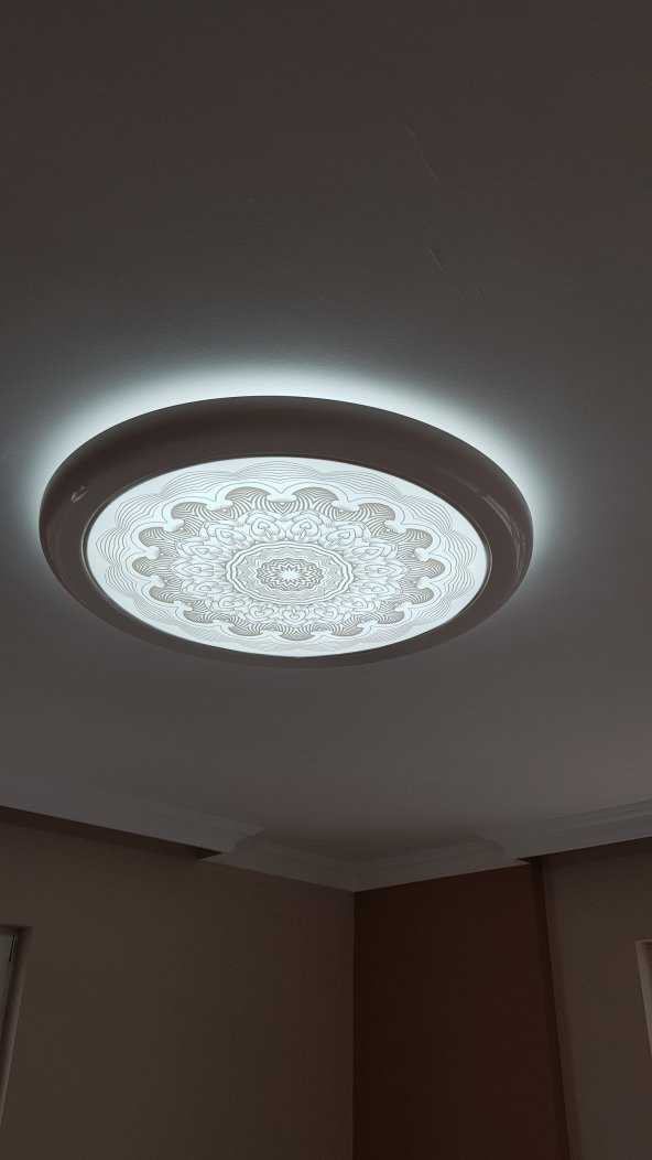 Desenli motif Hazır Gergi Tavan Dekorasyon & Aydınlatma Modelleri LED - 8