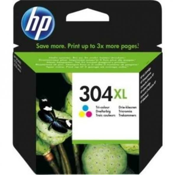 HP N9K07AE Orjinal Üç Renkli Mürekkep Kartuş 304XL