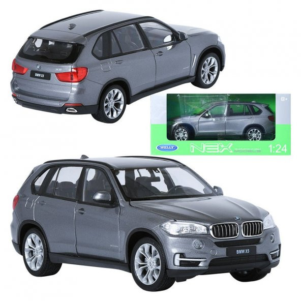 BMW X5 Füme 1/24 Metal Model Oyuncak Araba