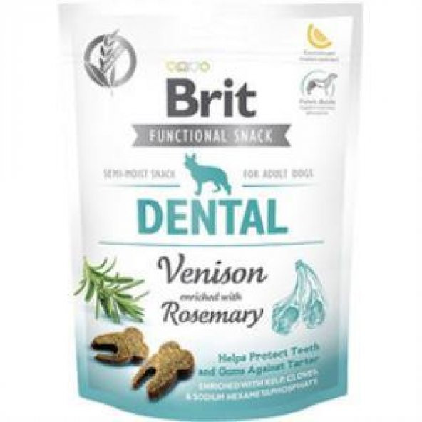 Brit Care Dental Biberiye ve Geyik Etli Tahılsız Köpek Ödülü 150 Gr