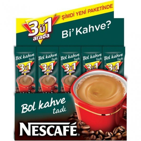 Nescafe 3 ü 1 Arada Bol Kahve 13 gr x 48 Adet