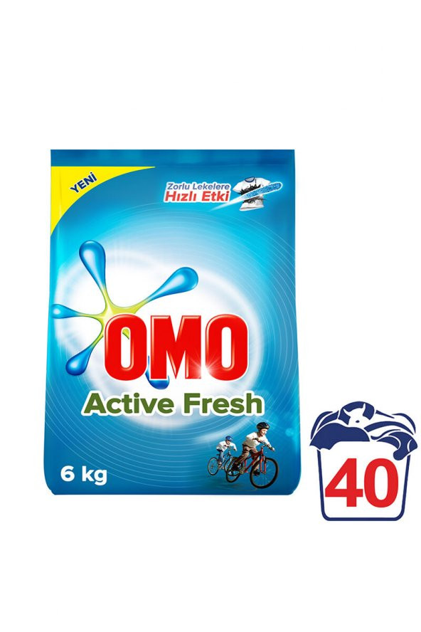 Omo matik Çamaşır Deterjanı Active Fresh 6 Kg