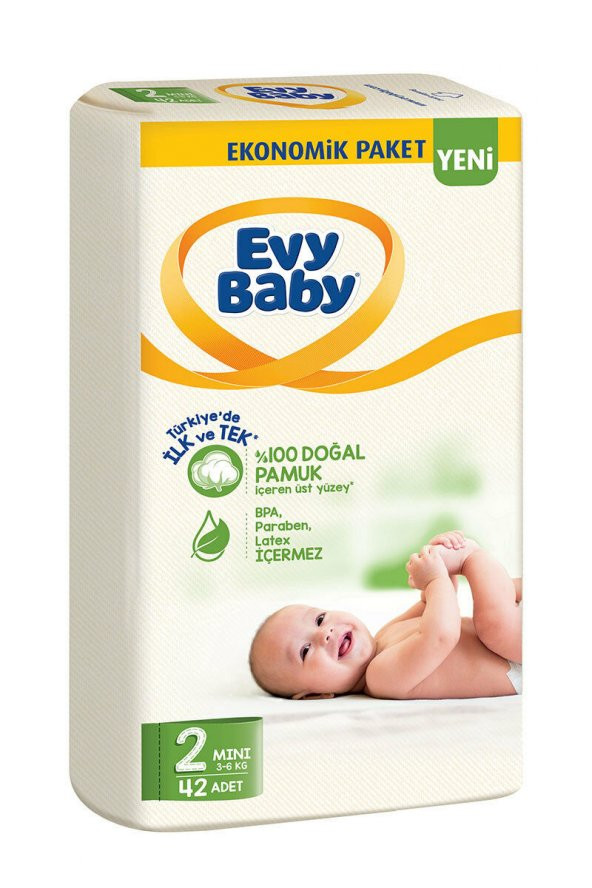 Evy Baby Bebek Bezi Ekonomik 42 adet 2 Numara